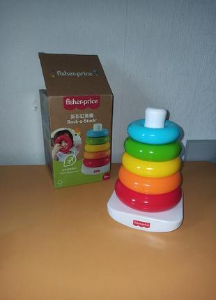 Пирамидка fisher-price разноцветная, новая