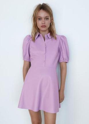Шкіряна сукня zara