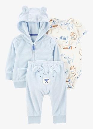 Новий махровий набір комплект костюм 3в1 carters