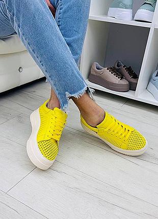 Кеди натуральна шкіра перфорація