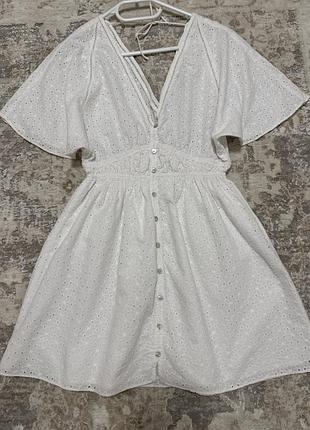 Мини платье, туника из прошвы, изливка ажурная ришелье