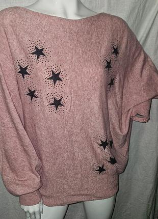 Нежно розовый свитерак звездочки made in italy