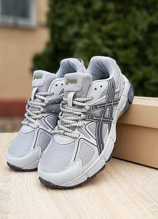 Asics gel kahana 8 сірі з хакі кросівки чоловічі асікс асикс кроссовки кросовки