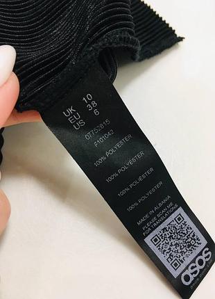 Чёрное платье плиссе оверсайз asos 6