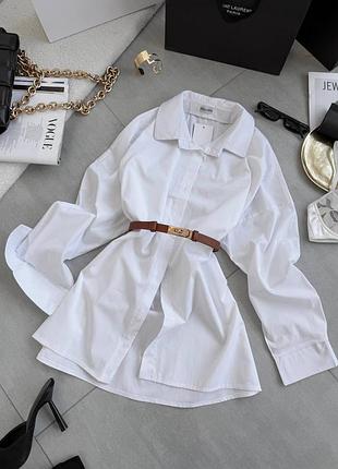 Ідеальна подовжена сорочка з шнурівкою ззаду