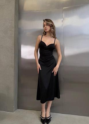 Шелковая юбочка миди