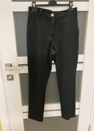 36/38 s/ м р рминanna rose идеальные черные классические брюки классические зауженные ткань костюмка легкая со стрелкой