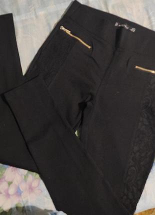 Брюки-джеггiнси стрейч чорнi