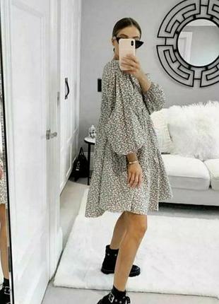 Платье в цветочный принт h&m