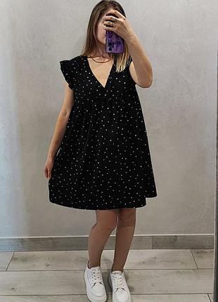 Сукня сарафан в серденьках вільна можна для вагітних