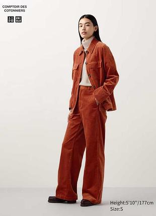 Вельветовые широкие брюки uniqlo6 фото