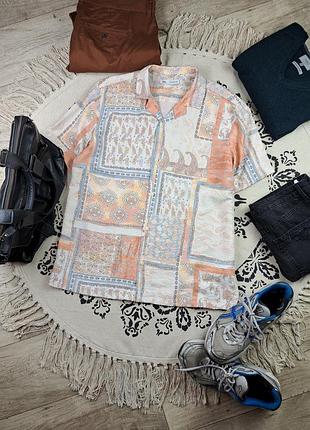 Брендовая стильная рубашка в красивый принт zara🔥