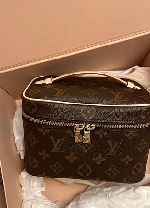 Роскошная брендовая косметичка nice mini monogram
