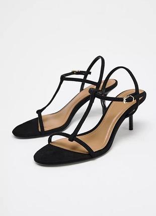Босоножки женские черные zara new