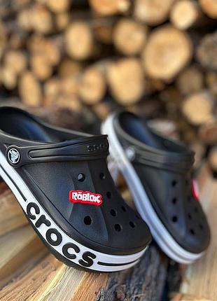 Детские кроксы сабо crocs bayaband clog kids crocs bayaband kids black черные детские кроксы сабо2 фото