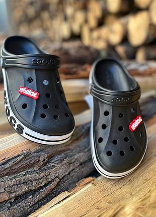 Детские кроксы сабо crocs bayaband clog kids crocs bayaband kids black черные детские кроксы сабо3 фото