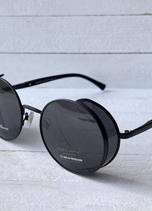 Фирменные солнцезащитные круглые очки marc john polarized mj0795 с шорой