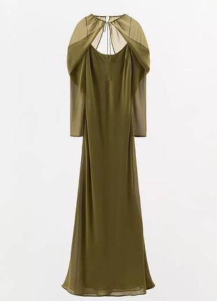 Сукня жіноча хакі крепова zara new
