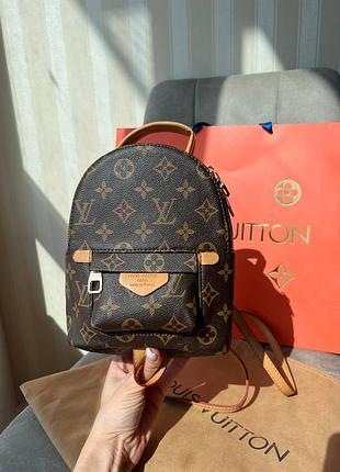 Backpack mini женский брендовый кожаный коричневый стильный мини рюкзачок известный бренд жіночий шикарний коричневий міні рюкзак