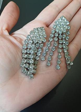 Клипсы винтаж сплав стекло