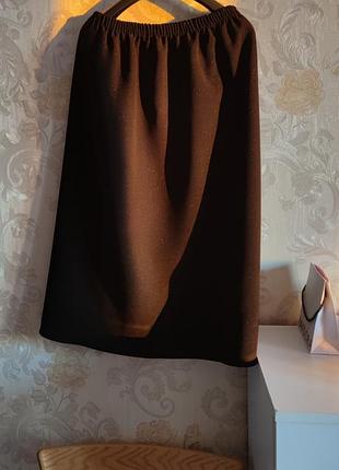 Деми юбка длины миди ткань с красивым мерцанием ✨🖤