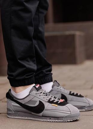 Р.43 кроссовки nike cortez un/la grey black nk254