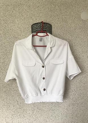 Біла жіноча  укорочена блуза amisu 46 роз