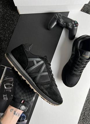Чоловічі кросівки armani exchange ax all black
