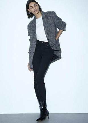 Женские джинсы skinny high waist h&m черного цвета s 26 38
