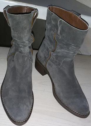 Alpe woman (іспанія)- замшеві чобітки-козачки,вестерн р.37 (23,7 см)