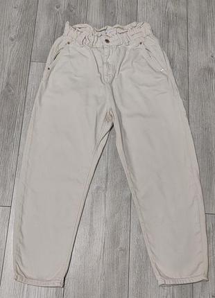 Бежеві брюки, джинси, zara,