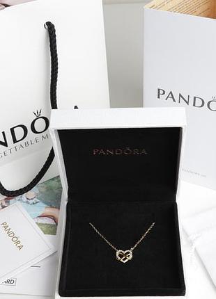 Pandora ожерелье "блестящее сердце бесконечности"