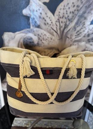 Стильная пляжная сумка шопер  tommy hilfiger