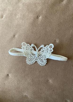 Повʼязочка повʼязка для немовлят для дівчинки хрещення метелик