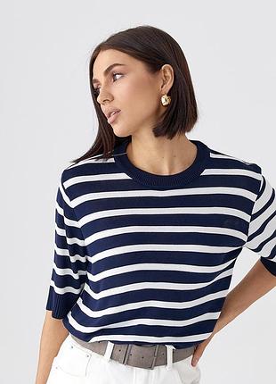 Полосатая футболка из вискозного плетения