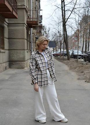 Трендовая рубашка в клетку, повседневная рубашка в клетку, рубашка4 фото