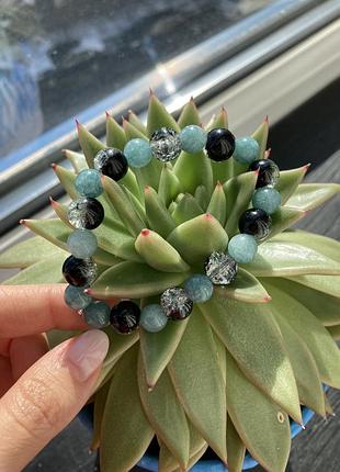 Браслет з аквамарином