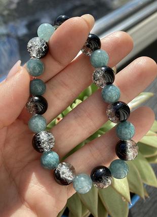 Браслет с аквамарином 2