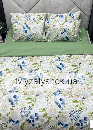 Комплект, набір постільної білизни з квітами "веснянка", 100% бавовна