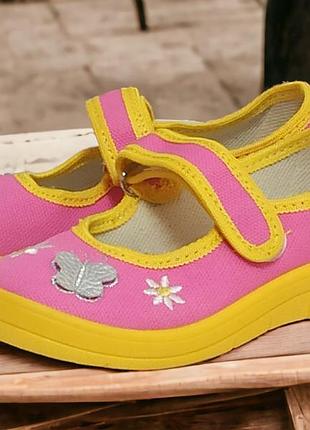 Ортопедичні тапочки капчики для дівчинки в садок на змінку змінне взуття валді waldi аліна р.26