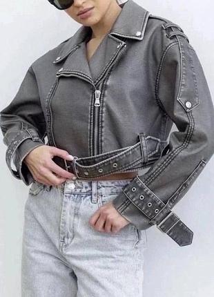 Куртка-косуха скорочена "vintage”