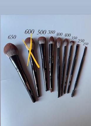 Набір нових професійних  пензлів для макіяжу (ворс - імітація білки) від українського бренду al.rutkovskyi