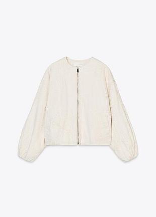 Куртка бомбер с вышивкой zara