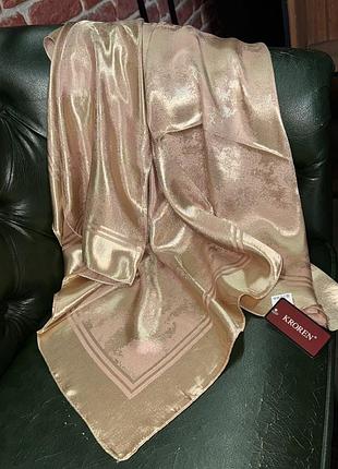 Шовкова хустка 100x100 з масляним напиленням турецького виробника