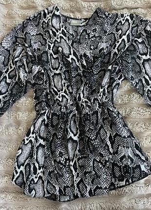 Блузка, кофтинка питтон змея шифон хс-с