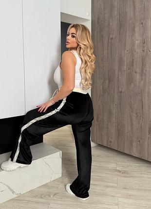 Жіночі велюрові спортивні штани5 фото