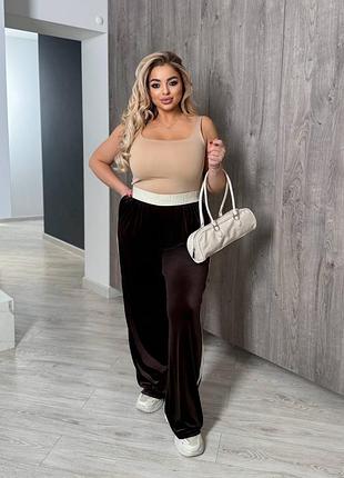 Жіночі велюрові спортивні штани9 фото