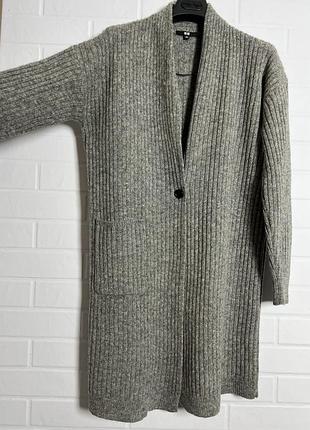 Uniqlo шерстяной удлиненный кофта кордиган