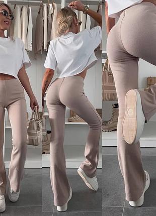 Удобные женские брюки клеш amu-931