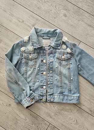 Джинсовая куртка жакет для девочки terranova